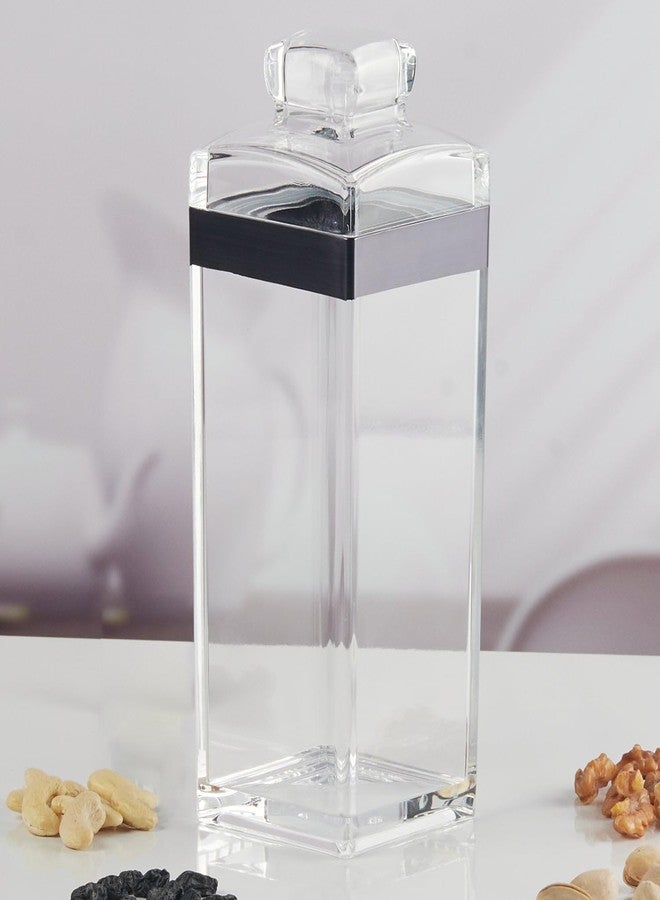 Kookee Acrylic Airtight Canister Jar & Container for Kitchen Food Storage, Used for Store Uncooked Rice, Cereal, Pasta, Coffee, Tea, Flour, Sugar (Pack of 3) (11220) - Image 3